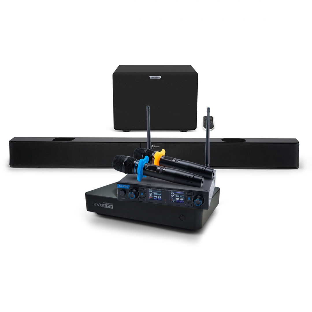Hi-End караоке-система EVOBOX Premium + EvoSoundBar (саундбар с караоке) в Пушкино