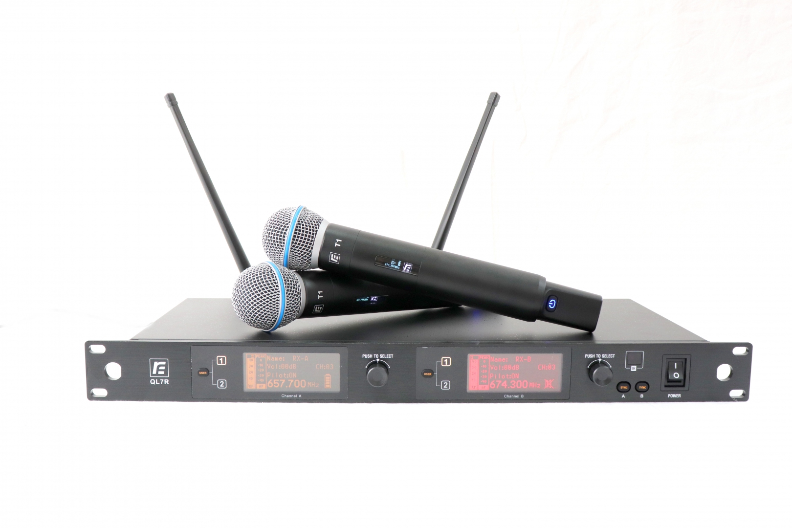 RFIntell QL7R/T1-A 651,800-683,400 МГц 2-канальная радиосистема с 2-мя ручными микрофонами в Пушкино